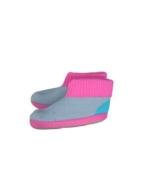 Snuggle Slip on Sock Slipper Women's Size M Cozy Loungewear Winter Pink Gray Blu